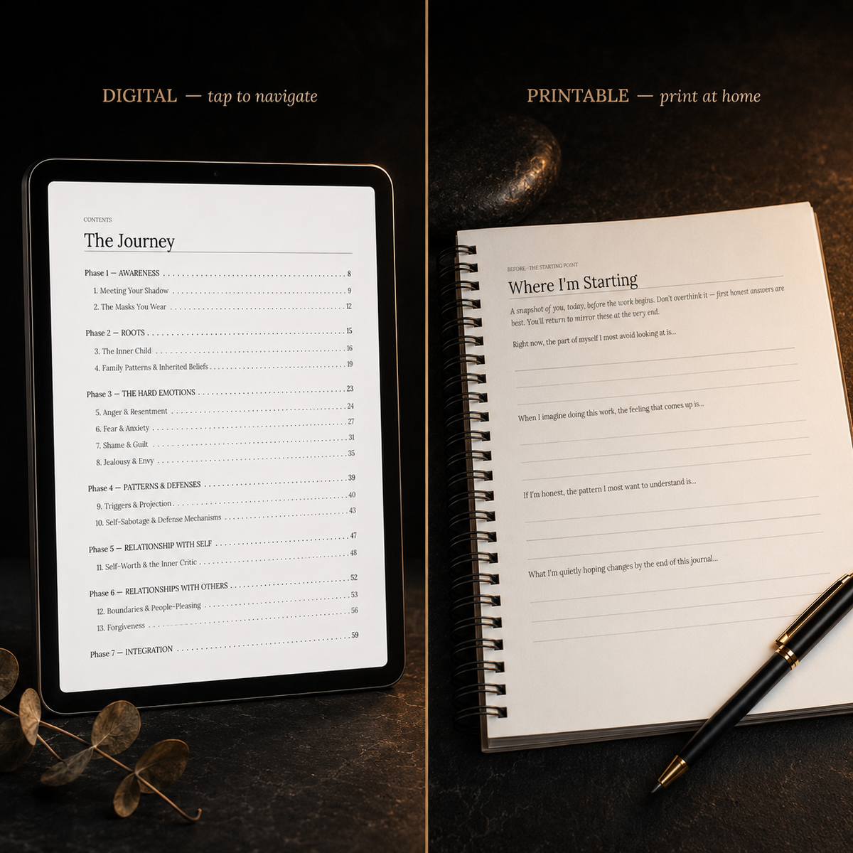 Shadow Work Journal + Prompts